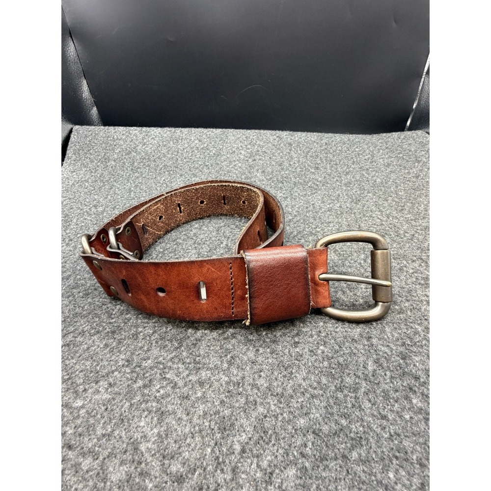 Fossil Leather Belt O-Ring Detail Small Brown Women